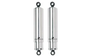 Progressive 412 Chrome Standard 11" Covered Rear Shocks 73-86 Harley Touring FXR - Picture 1 of 2