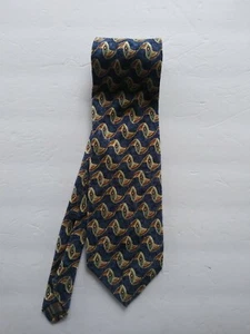 Mens tie. Robert Talbott Studio 100% silk blue abstract L58" W4" - Picture 1 of 4
