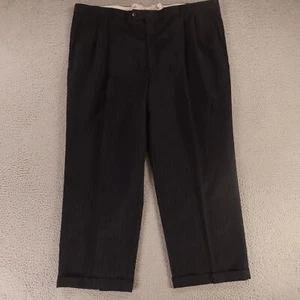 VTG Jones New York Pants Mens 44 Blue Pinstripe 100% Wool Twill Slacks 44x28 - Picture 1 of 7