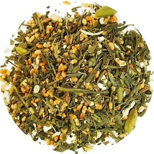 Masala chai Genmaicha Green Tea With Brown Rice Tea Loose Leaf Tea 1/4 LB - Picture 1 of 2