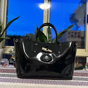 LongChamp Leather Tote/ Used Conds/ Size S/ H-20cm/ W-28cm/ D-9.5cm - Picture 1 of 12