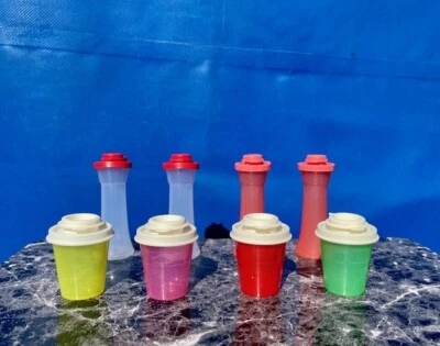 NEW Tupperware Salt & Pepper Shakers Set of 2 ~ Different colors and design