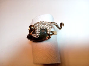 vintage monkey bracelet rhinestones holder large gemstone alexis bittar style - Picture 1 of 5