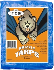 by 14' x 30' Large Multi-Purpose Waterproof Heavy Duty Poly Tarp with Grommets - Picture 1 of 9