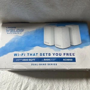Brand New Linksys Velop Set AC3900 Dual Band Series. Coverage Up To 4500 Sq Ft - Picture 1 of 4