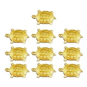 Golden Money for Turtles Feng Shui Lucky Fortune Wealth Home Office Tablet - Picture 1 of 9