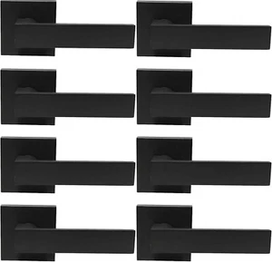 8 Stück Probrico Halb Attrappe eckig drehfest Türhebel matt schwarz NEU - Bild 1 von 7