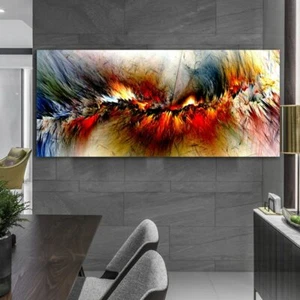 Póster nórdico de lona abstracto naranja pintura mural impresión lona arte mural - Imagen 1 de 4