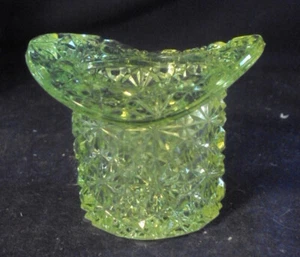 Sombrero de cristal de uranio brillante botón margarita vaselina 3,5" diámetro - Imagen 1 de 7