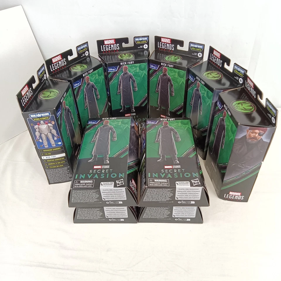 Lote (10) Marvel Legends Disney+ Secret Invasion Nick Fury - BAF Hydra Stomper Foto 1 de 4