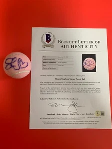 Sloane Stephens Wilson Pink Tennis Ball Signed Auto Beckett BAS LOA Letter COA - Picture 1 of 3