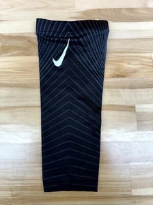 Nike Adult Dri-Fit Arm Shiver Sleeve Black Stripes 1 Sleeve Only OSFM - Picture 1 of 3