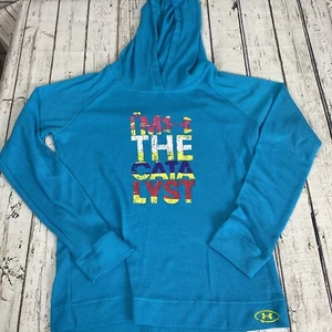 Under Armour Hoodie, Girls Large, Waffle Hoodie, I'M THE CATALYST B8 - Picture 1 of 9