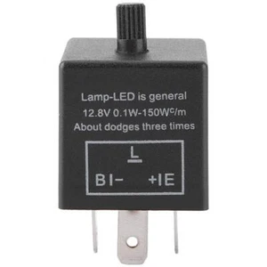 Electronic LED Adjustable Flasher Relay For Turn Signal Hot Light Z6L2 A2V7 F6J6 - Picture 1 of 8