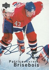 PATRICE BRISEBOIS 1995-'96 UPPER DECK BE A PLAYER AUTOGRAPH