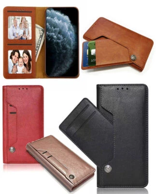 Leather Wallet Phone Case with Pull Out card Holder, Money Slot & Photo Frame - Image 1 of 4