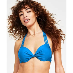 Salt + Cove Juniors' Strappy Underwire Push-Up Bikini Top, Cobalt, Large - Picture 1 of 2