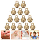  30 Pcs Copper Pure Decorative Bell Vintage Charm Stoppers for Bracelets