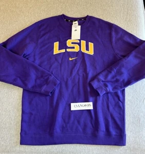 Suéter Nike Para Hombre LSU Tigers Púrpura Cuello Redondo BQ8502-547 Talla XL - Imagen 1 de 8