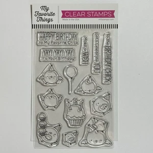My Favorite Things MFT Clear Stamps BB-55 Birthday Chicks Happy Chickens Party - Picture 1 of 3