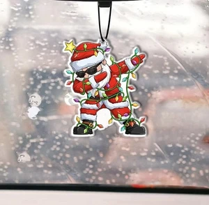 Funny Dabbing Santa Car Air Freshener Christmas Hanging Decoration Gift Cute - Picture 1 of 3