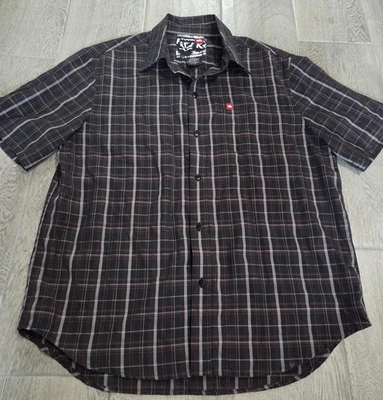 Camisa Para Hombres Tony Hawk Abotonada Gris Rojo Negro A Cuadros Manga Corta Talla M Foto 1 de 4