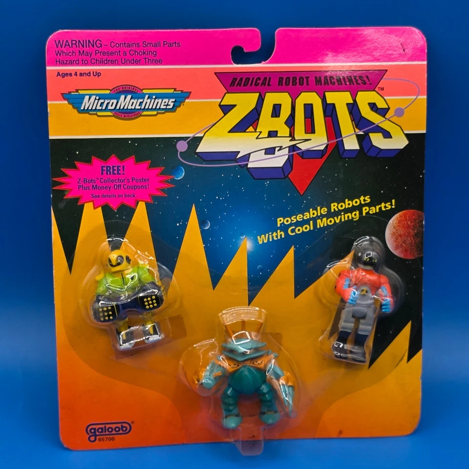 Vintage 1993 Galoob Micro Machines ZBOTS Reactor Zolord Glaxar Radical Robots