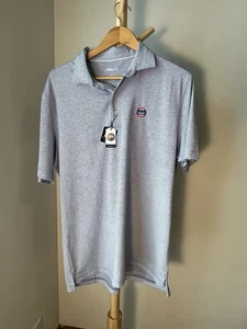 Johnnie O Poloshirt Herren Large Blau Gestreift Neu Performance Golf Freizeit G8 - Bild 1 von 9