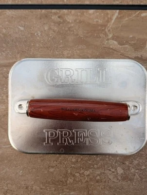 Williams-Sonoma Heavy 3 lb Stainless Grill Press – Rosewood Handle –Discontinued - Image 1 of 4
