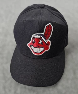 Vintage Cleveland Indians New Era 5950 100% Wool Baseball Hat Cap 7 1/8 MLB - Picture 1 of 3