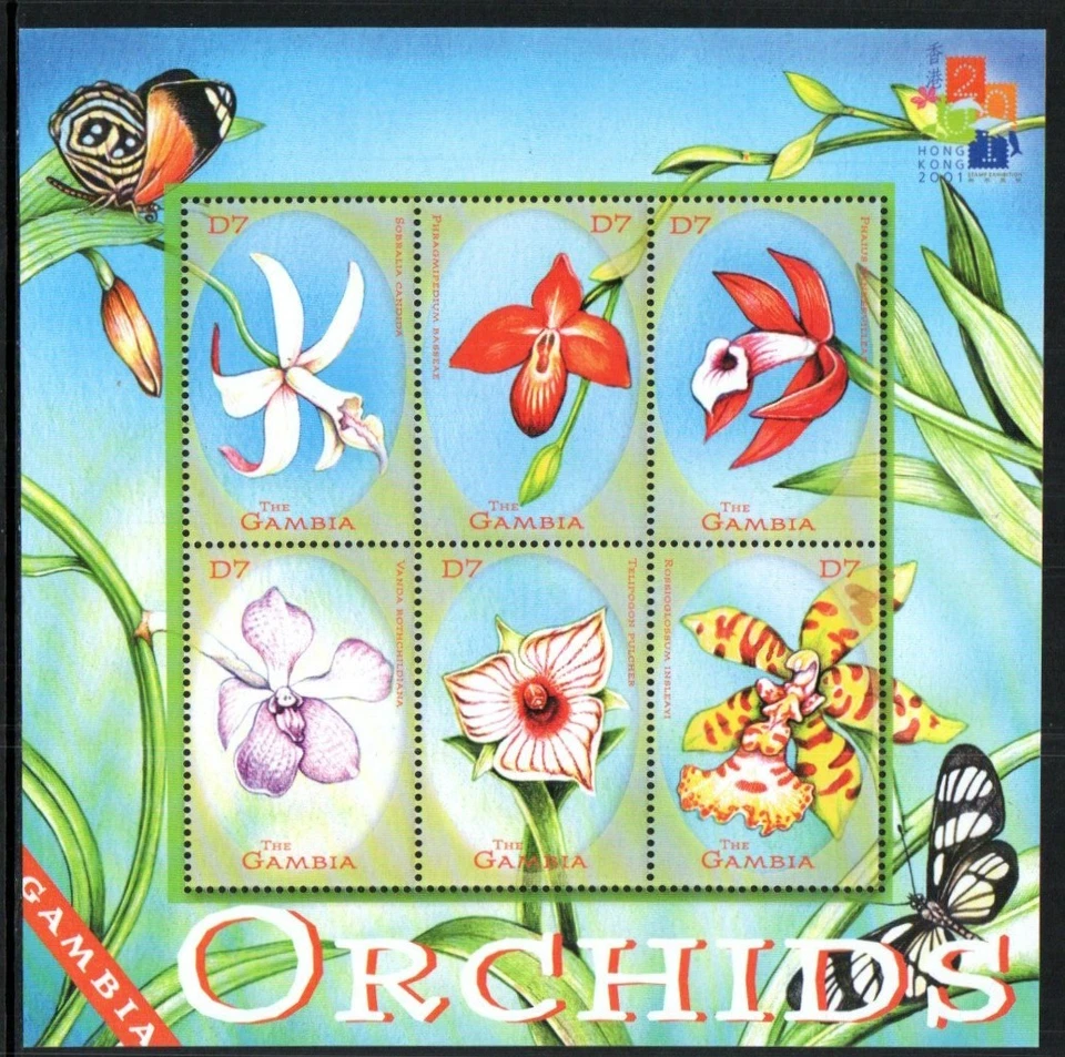 Sello Gambia 2402 - Flores-Orquídeas Foto 1 de 1