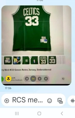 拉里·伯德 #33 波士顿凯尔特人队 Mitchell N Ness NBA Swingman 1985-86 公路球衣 — 第 1/4 张图片