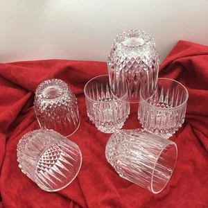 Barware Set 6 Lowball Brandy Glas Heavy Diamond Point Elegant Cocktail Gläser - Bild 1 von 24