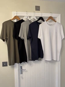 New Jack & Jones Men's 5 Pack Short Sleeved Casual T-Shirts, UK Size Large - Picture 1 of 9