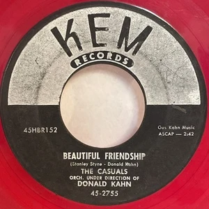 The Casuals– Beautiful Friendship / My Usual Self Pop 45rpm Kem 153 - Picture 1 of 3