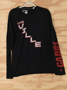 Louisville Cardinals THE VILLE Adidas Camiseta Negra Manga Larga Para Hombre Grande - Imagen 1 de 6