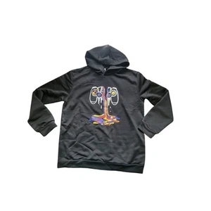 Shein boys size 13-14 yrs game controller drip black long sleeve pullover hoodie - Picture 1 of 5