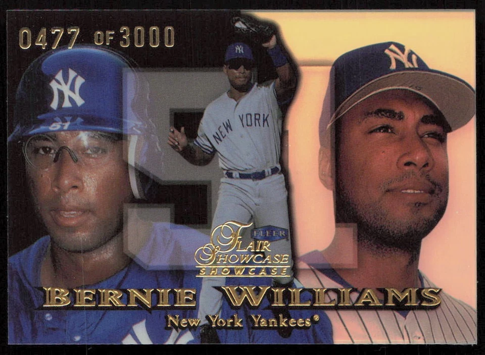 1999 Flair Showcase Bernie Williams Flair Showcase Row 1 (Showcase) /3000 - Image 1 of 2