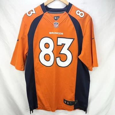 Nike Denver Broncos Wes Welker #83 Camiseta Sobre el Campo NFL Fútbol Naranja Azul Foto 1 de 4