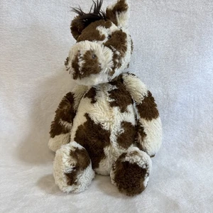 Jellycat Bashful Pinto Pony Horse Plush Brown White Spots Mane Stuffed Toy 12” - Picture 1 of 12