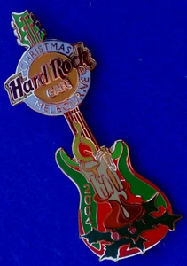 GUITARRA NAVIDAD MELBOURNE NAVIDAD 2004 VELA VERDE LLAMA Hard Rock Café PIN LE - Imagen 1 de 1