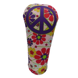 Flower Power Peace Golfschläger Kopfbedeckungen ODER Golftuch SEPARAT VERKAUFT hergestellt in den USA - Bild 1 von 14