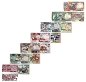 SOMALIA SET  5 10 20 50 100 500 1000 SHILLINGS 1980s P 31 32 33 34 35 36 37 UNC - Picture 1 of 8