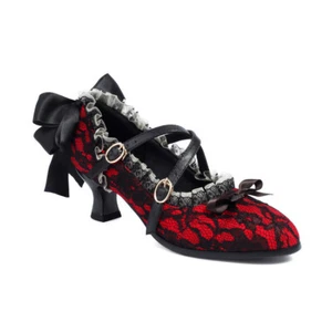 Mujeres Estilo Gótico Punk Lolita Juegos con disfraces Tacones Medianos Hebilla Correa Cruzada Zapatos - Imagen 1 de 25