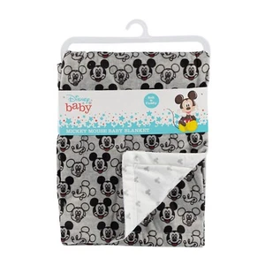 Disney Baby Boy Mickey Mouse Baby Blanket Double Sided Mink 30x40" - Picture 1 of 1