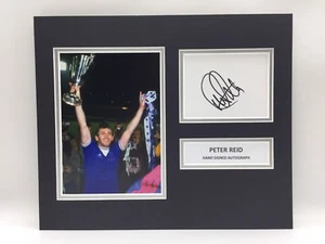 RARO espositore fotografico firmato Peter Reid Everton + autografo COA ENGLAND 1985 ECWC - Foto 1 di 3