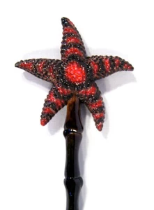 Hand Painted 18" Backscratcher Back Scratcher Red Starfish Sea Star Fish 70B - Picture 1 of 3