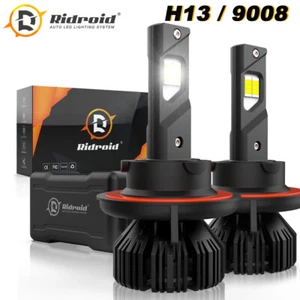 Pair Canbus H13 9008 LED Headlight Bulbs Kit 240W 6000K Dual Hi/Lo High Low Beam - Picture 1 of 12