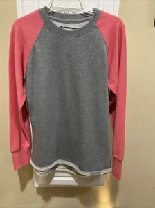 NWT Pennant Brand (CI Sport) Gray/Coral Sweatshirt Unisex Size M Raglan Sleeve - Picture 1 of 9