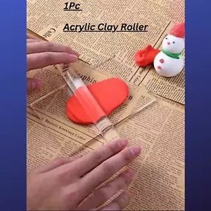 1Pc Solid Clay Rolling Pin Acrylic Clay Roller DIY Modelling Tools Polymer - Picture 1 of 4